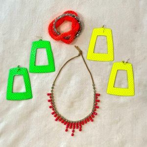 Vintage Neon Jewelry Set